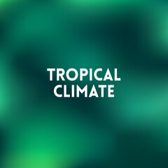 Square blurred green trees spring background wiith text, vector illustration