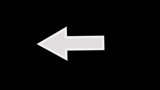 down  arrow road sign left side black background .business faster go.
optional luma direction sign.Traffic signal 4k animation.