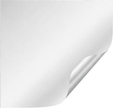 Crumpled white paper sheet isolated on transparent background