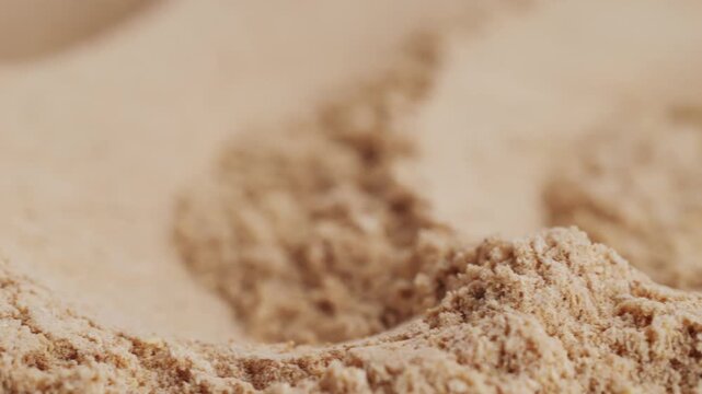 Ashwagandha Indian Ginseng Powder in White Bowl isolated on white background, superfood close up. 