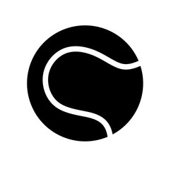 tennis ball icon vector on white background