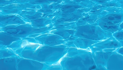 Fototapeta premium Close-up of blue crystal-clear water droplets forming rings