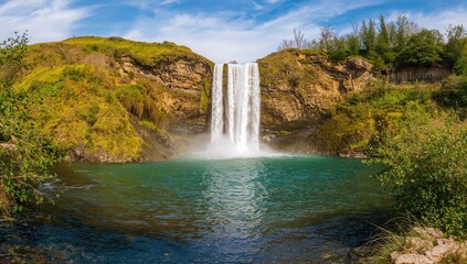 Fototapeta premium Stunning Cascading Water in a Natural Setting
