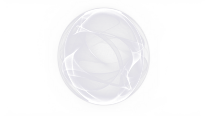 Abstract white PNG overlay with flowing lines and soft curves, creating a sense of movement and lightness, ideal for creative design projects and digital backgrounds