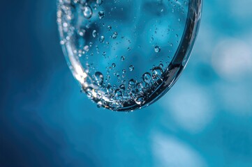 Water droplets on contact lenses against a blurred backdrop