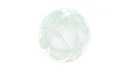 Abstract green mesh overlay with soft curves and light reflections, creating a delicate and ethereal visual effect for creative design projects and backgrounds