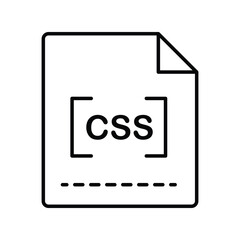 Fototapeta premium Css icon with white background vector stock illustration