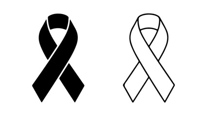 Ribbon awareness symbols with transparent background