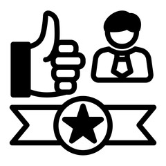 Client Appreciation Rating Review icon from the Customer Development icon collection (Mixed Style)