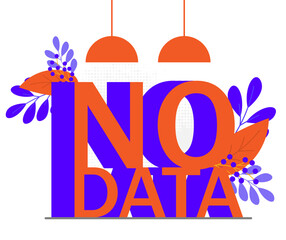 No data concept illustration with girl,flat design