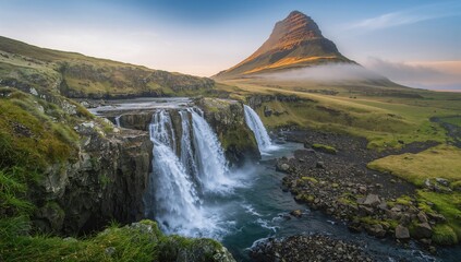 Stunning cascades and mountain streams, nature travel, scenic outdoors