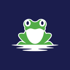 frog animal abstract logo modern style