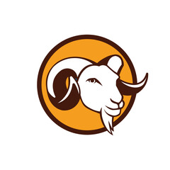 ram animal vector abstract logo modern style
