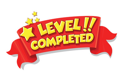 level completed award banner