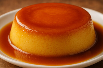 Venezuelan quesillo, smooth caramel flan with glossy golden surface