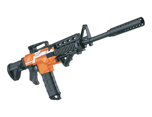 Cartoon Vector Nerf gun Handgun Weapon Toys Illustration 9
