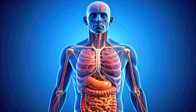 Anatomical illustration of a male torso