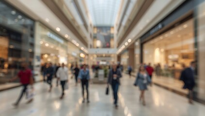 Abstract out-of-focus backdrop of a retail center