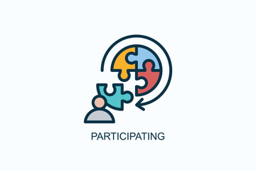Participating Icon Or Logo Isolated Vector Illustration