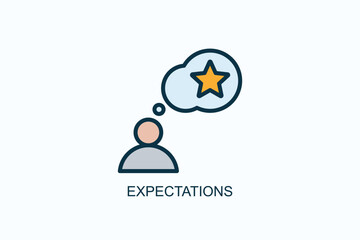 Expectations Icon Or Logo Isolated Vector Illustration