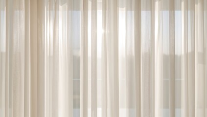 Light and sheer white window coverings in a glass-enclosed space, interior design