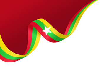 myanmar flag symbol wave ribbon