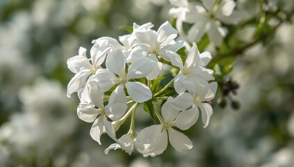 Top quality white star jasmine blossoms and indrakamal floral backdrop, pattern, nature, spring, leaves, isolated, floral design