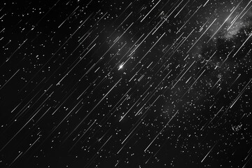 Star trails streak across night sky with Milky Way. Astronomy, science education