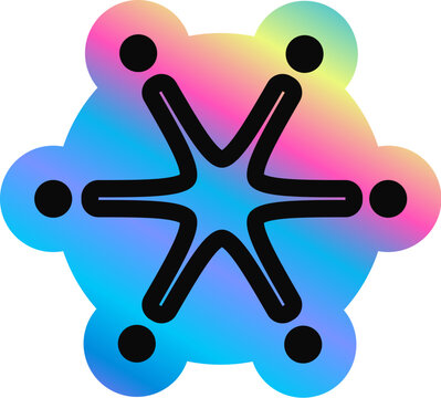 Abstract star shape hologram vintage Y2K sticker or tag. Metallic color holographic Y2K label, reflective iridescent vector patch. Gradient chrome hologram sticker with graphic geometric shape