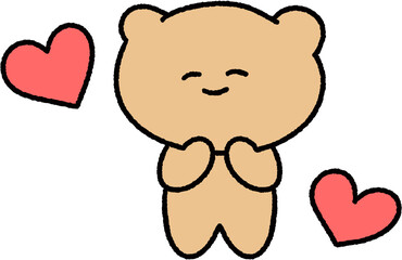 손그림귀여운 illust bear