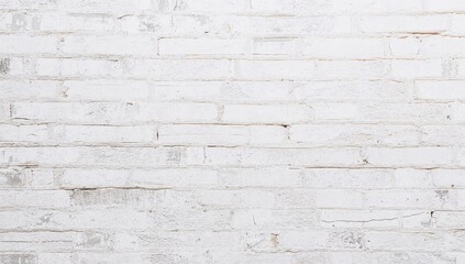 Fototapeta premium Wide textured backdrop of aged white bricks