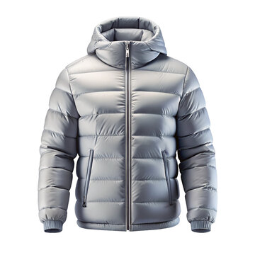 Winter Jacket Mockup Front and Back View &ndash; Blank Puffer Coat Template for Branding or Logo Design