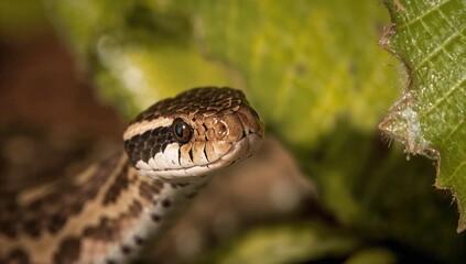 Obraz premium Detailed close-up of a hog-nosed snake species (Heterodon nasicus)