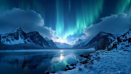 Fototapeta premium aurora winter