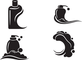 vector illustration of a black shampoo