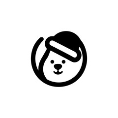Playful Santa Pomeranian Vector Mascot Illustration