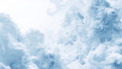 Obraz premium Blue and white abstract fractal design