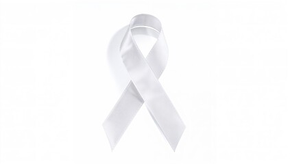 Parkinson's disease awareness ribbon on a plain white backdrop