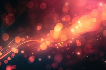 Warm orange blurred lights sparkle against dark background; use for banners/wallpaper