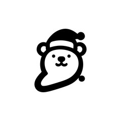 Whimsical Christmas Bear Vector Illustration