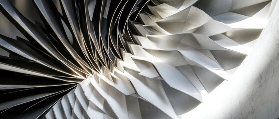 Dynamic grayscale texture abstract geometric forms and light play