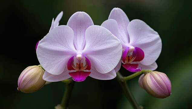 Stunning moth orchid blossoming with intricate petals and bright hues, ideal for botanical, floral, and nature-inspired artwork.
