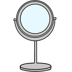 Fototapeta premium Cartoon Isolated Table Mirror