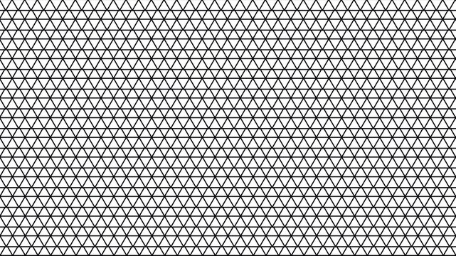 Triangular mesh pattern with black outlines on a transparent background.