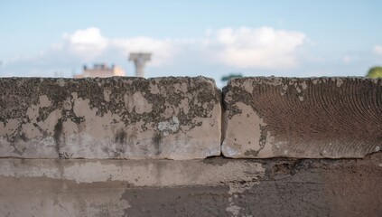 Old stone barrier from antiquity