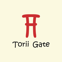 Torii Gate Logo Design with Traditional Japanese Style