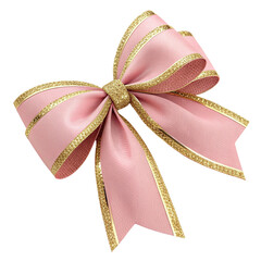 golden bow isolated on white