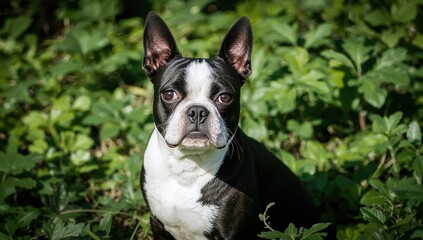 Boston Terrier resting moment