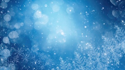 Fototapeta premium Chilly Illumination Setting, Icy Blue Winter Glow, Enchanting Holiday Theme with Frosted Light Transition, Frozen Motif