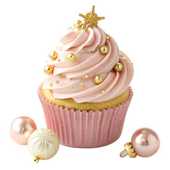 set of cupcakes with icing